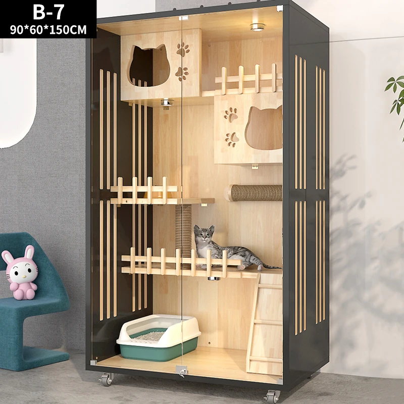 Multi-size Cat Delivery Room Pet Labor Room Waterproof Wooden Indoor Outdoor Pet House Cage Shelter Home Ys Wood Fashion Solid P