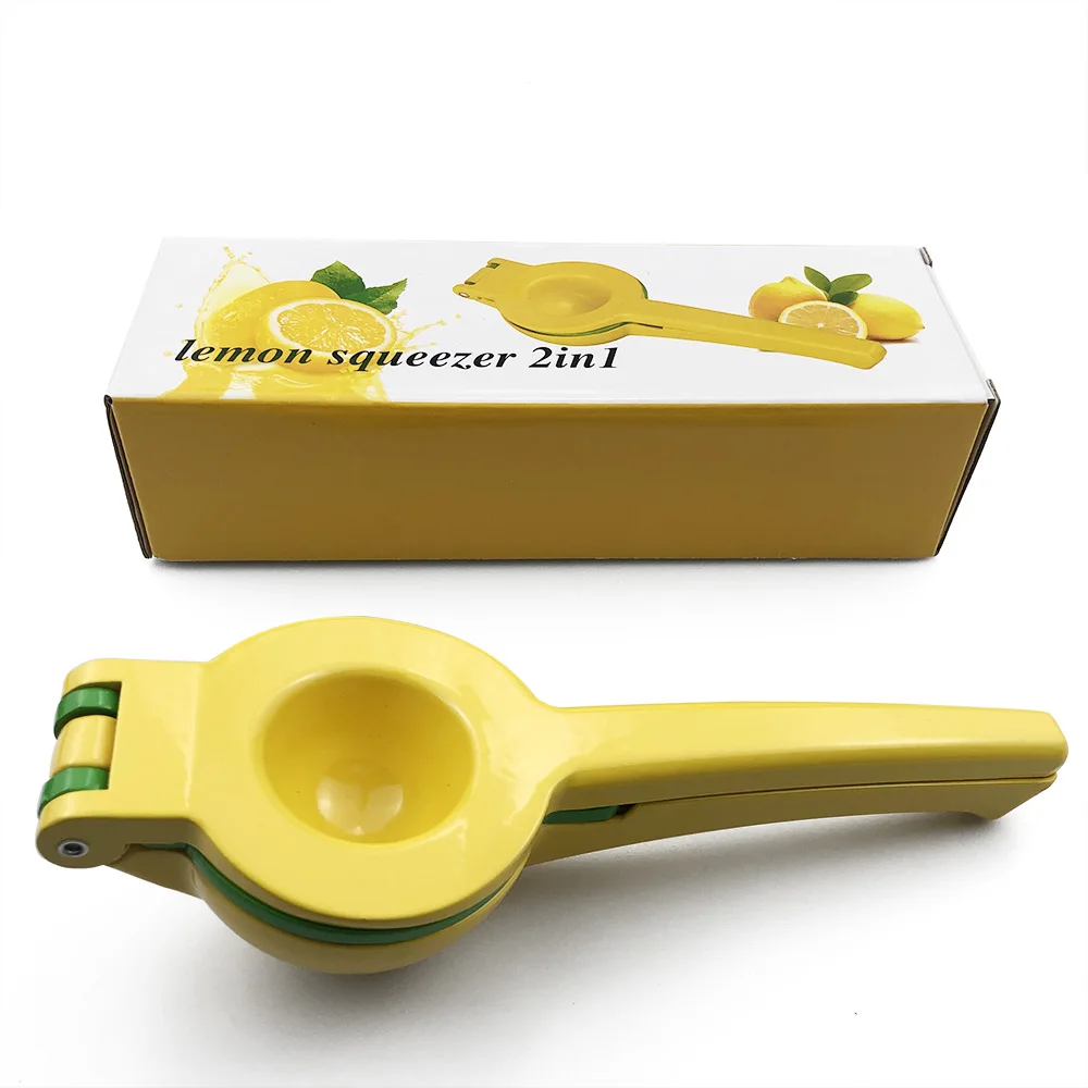 Высококачественная алюминиевая металлическая соковыжималка для апельсинов, цитрусовых, желтая соковыжималка для лимона, ручная соковыжималка