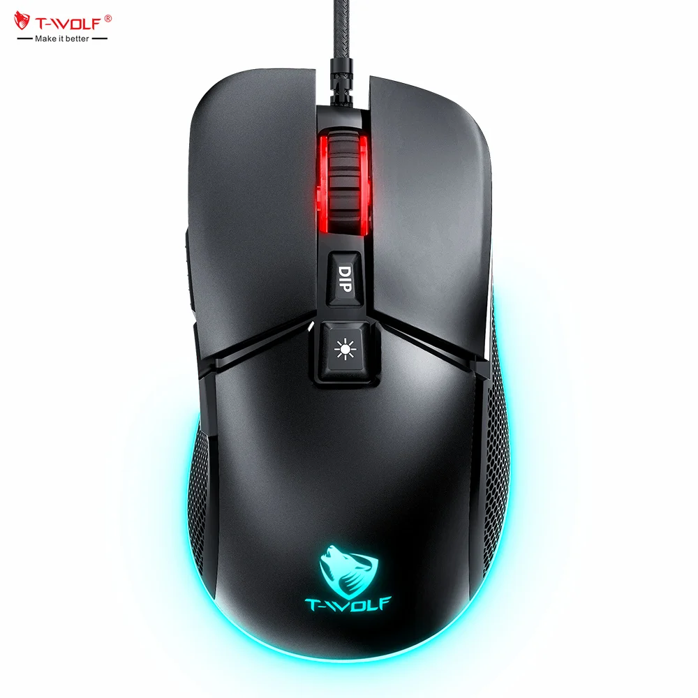 Wired Gaming Mouse Customizable Ergonomic LED RGB 7200 DPI Optical Sensor  PC computer laptop gaming gamer mouse