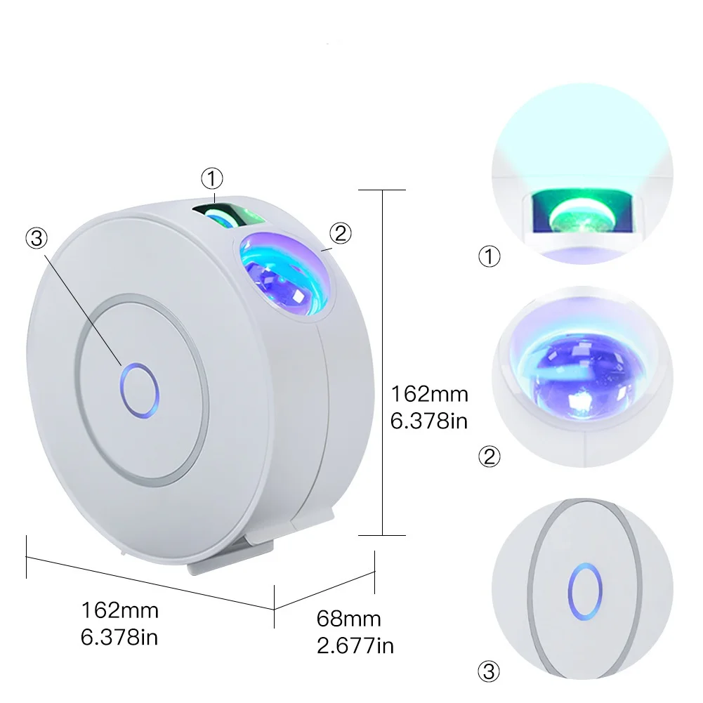 smart wifi round starry sky room light remote control romantic atmosphere led projector stand night lamp