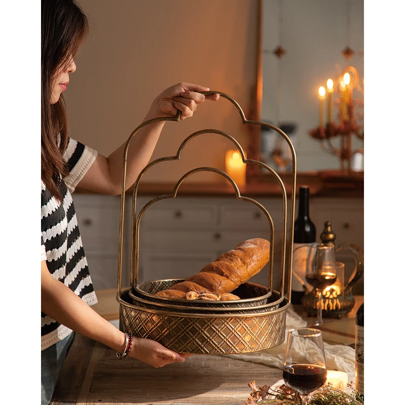 European fruit tray Creative cake stand fashion dry fruit snack tray candy tray retro living room home