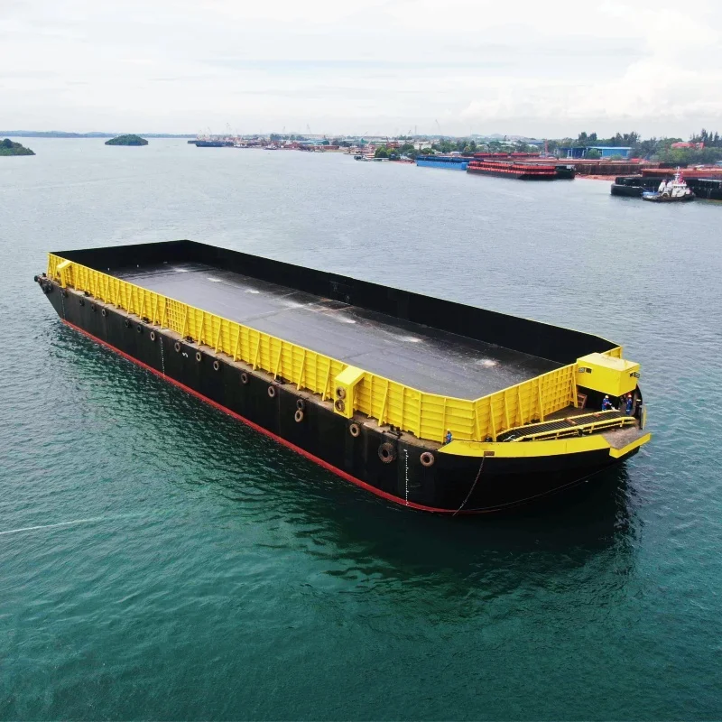 250ft 76m CCS All Types of Barges in the Maritime World Explained Flat top deck barge cargo barge for sale