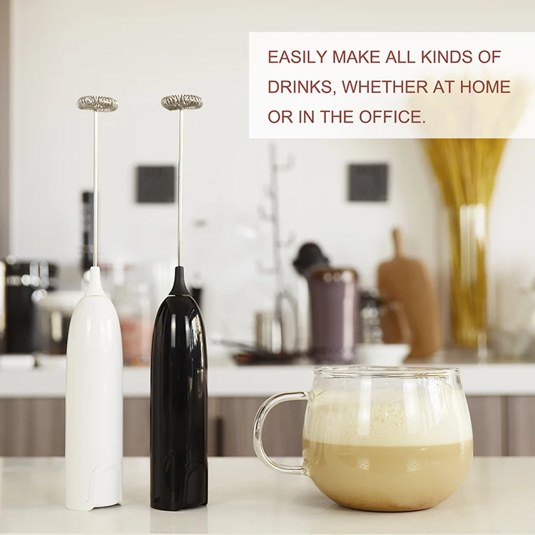 Electric Handheld Drink Mixer Hot Chocolate Maker Coffee Foam Make Milk Frother