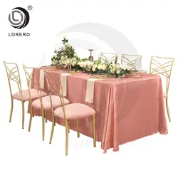 luxury wedding  Iron Metal Cross Back chiavari chair  Gold Chameleon Wedding Chair