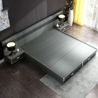 
Nordic Style New Arrival Custom Double Bedroom Furniture Slat Upholstered Tufted Bed 