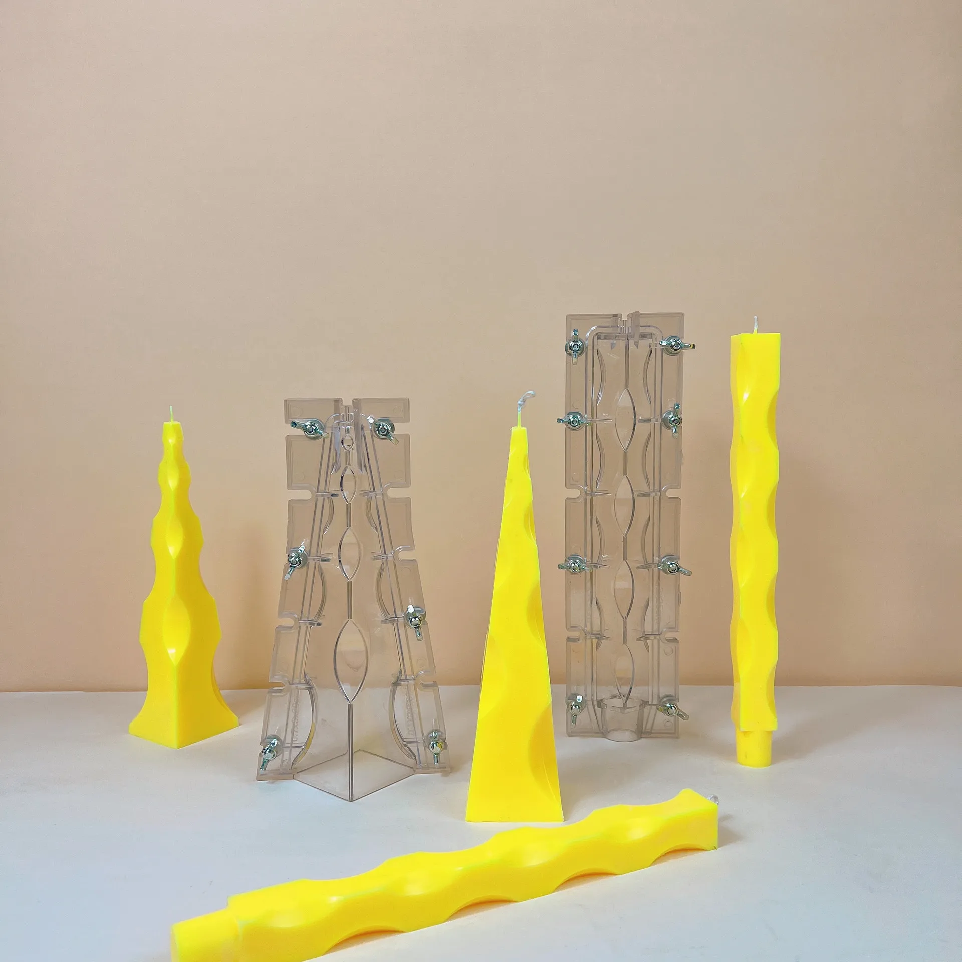 HO120 DIY aromatherapy candle moulds silicone Cheese Pyramid silicone candle molds for home decoration