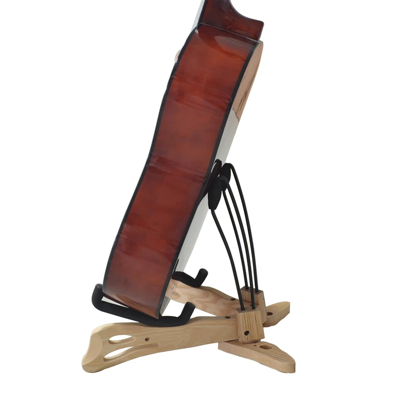 Ready to Ship Real Wood Cello Stand - Adjustable for Classical, Acoustic Guitars and Cello, Cello Accessories