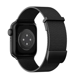 A-M004 Improved Two-Segmental Milanese Magnetic Band Wrist Band Watch Series 8 7 6 Strap Watch Band for Apple