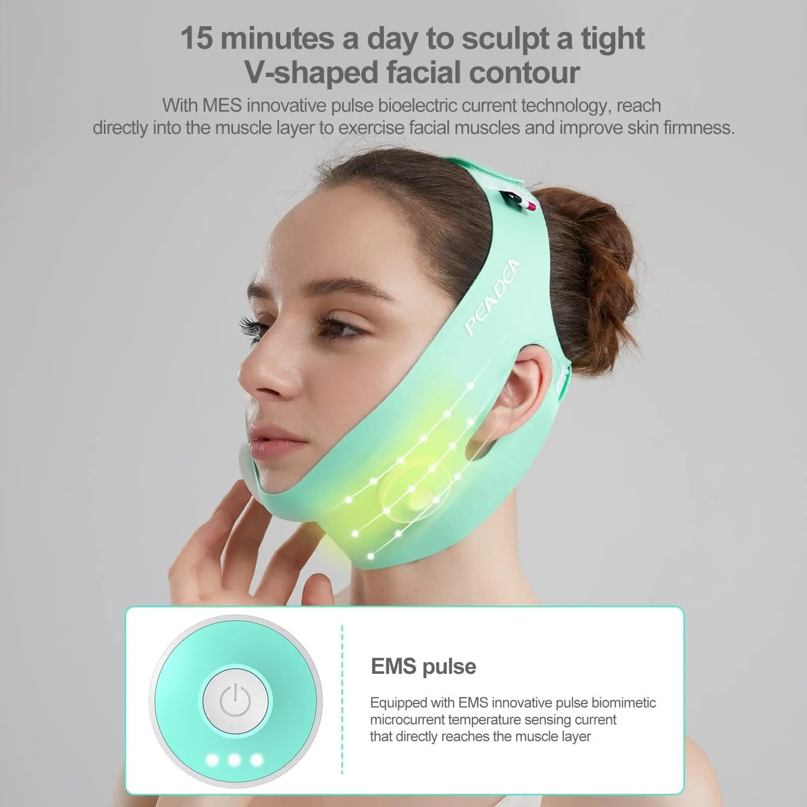 Handheld Electronic  Massager Tape V-Line Face Lifting and Double Chin Slimming Strap Reducer for Face