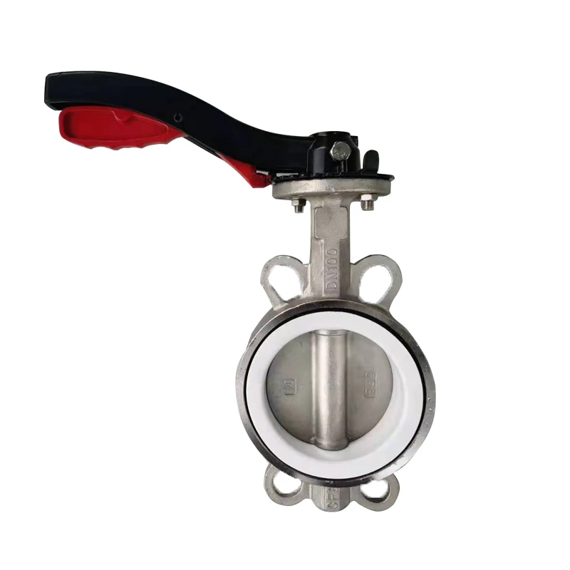 Заводская поставка, ручка из нержавеющей стали для зажима, клапан-бабочка, мягкое уплотнение, фторопластовый Клапан-Бабочка