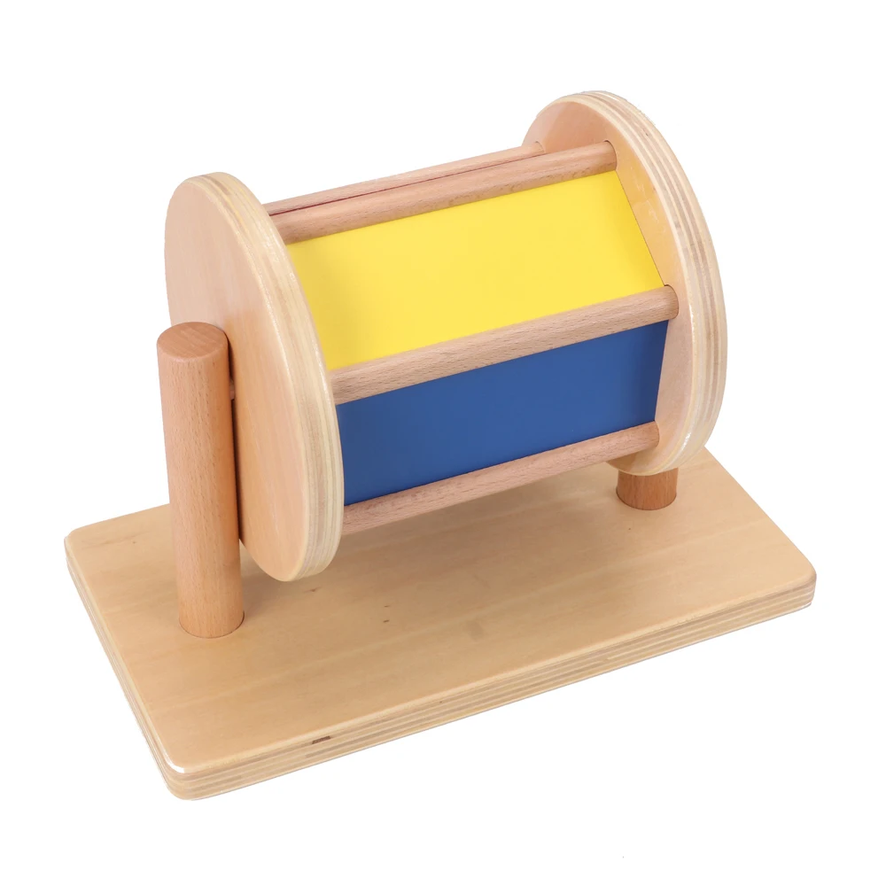 safety montessori baby educational toy spinning rainbow Spin-Around Glitter drum