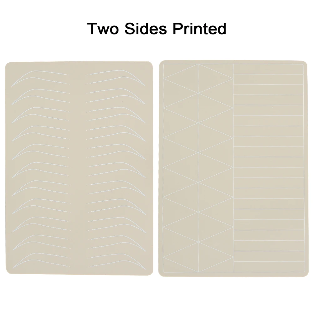 Microblading Eyebrow Tattoo Practice Skin Silicone Double Side Blank Artificial Skin for Permanent Makeup Beginner Practice