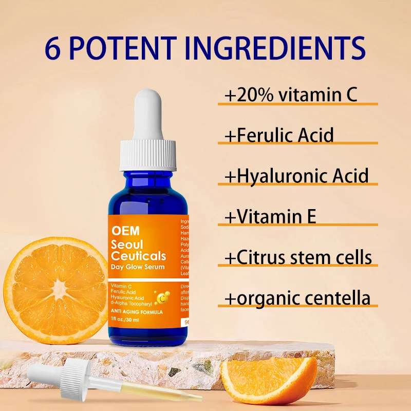 Wholesale Private Label Vitamin C Serum 30ml Seoul Ceuticals Day Glow Serum