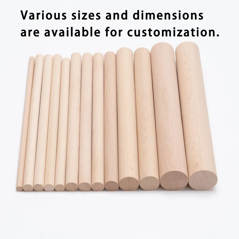 Natural Wooden Mop Stick Home Curtain Wooden Rod Processed Smooth Tent Stand Wooden Sticks Wholesale Custom
