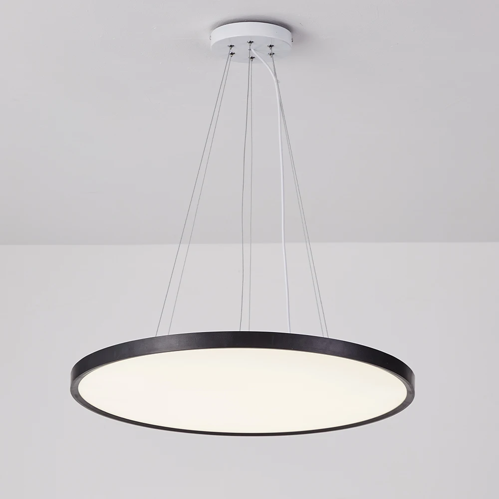 Easy Install Flush Mount White Black Round Panel Lamp Kitchen Bedroom Hallway Dimmable 18W 24W 36W LED Ultra Thin Ceiling Light