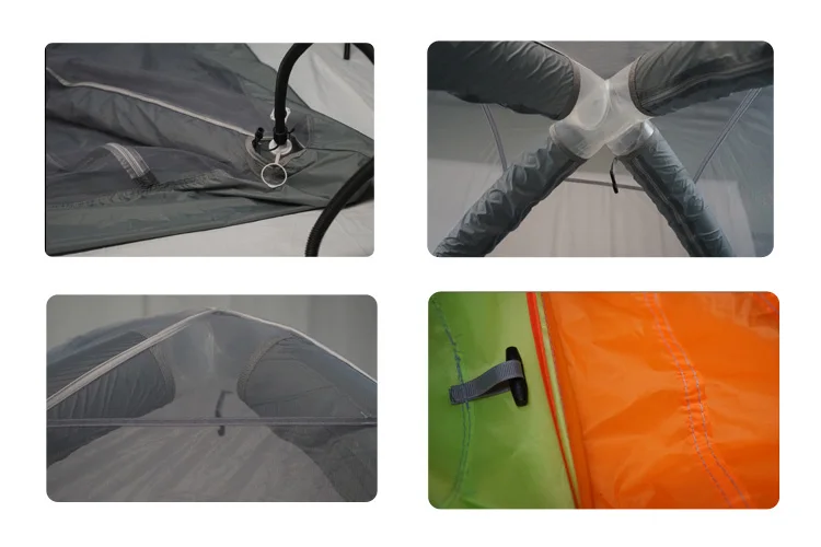 
3-4 person outdoor double layer Folding Breeze Easy Setup inflatable dome tent 