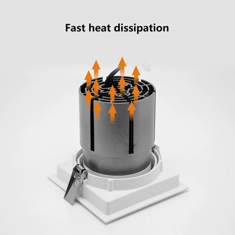 Commercial High Brightness COB Down Lamp School Meeting Room 12W LED Grille Light