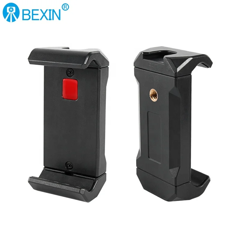 Easy Open Plastic Material Phone Clip with Hot Shoe Mobile Phone Holder Suitable for 3 - 7 inches Table and Mobile Phone