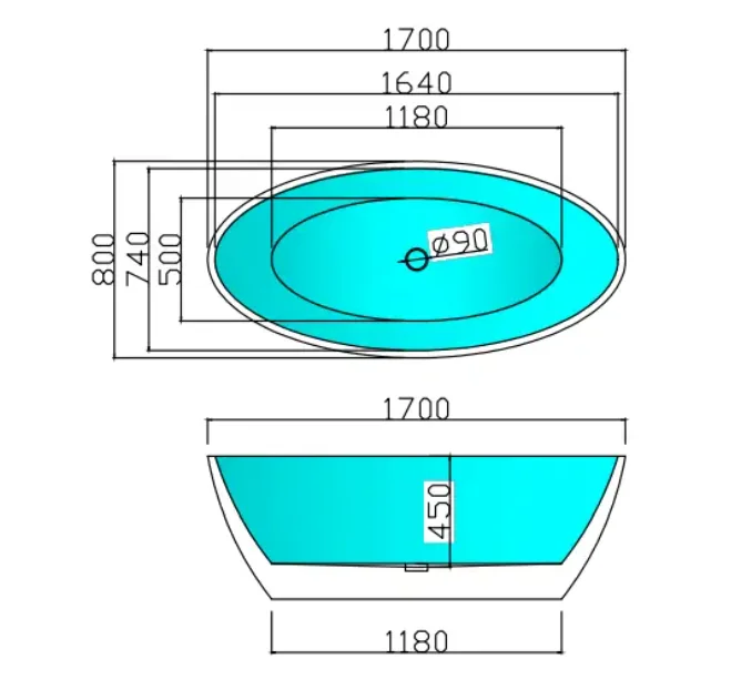 Acrylic Freestanding Bathtub