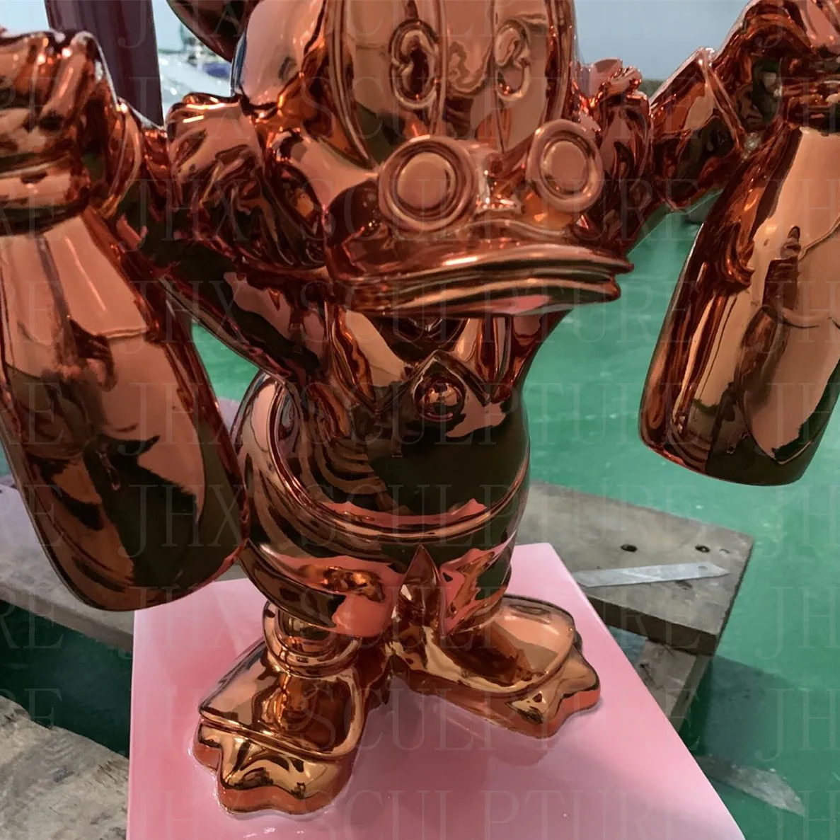 Hand Custom Duck Decorative Pop Art Statues Home Decor Modern Resin Sculpture