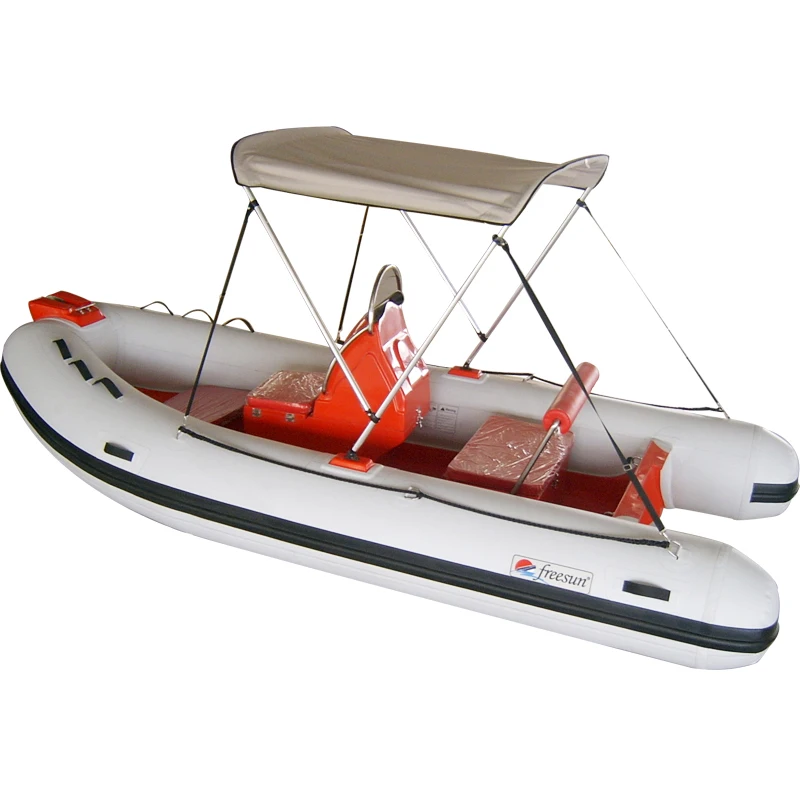 12ft Best-selling Deep V Fiberglass Hull RIB 360 PVC Tube  With Center Console and Seat and EVA for Ocean Fishing