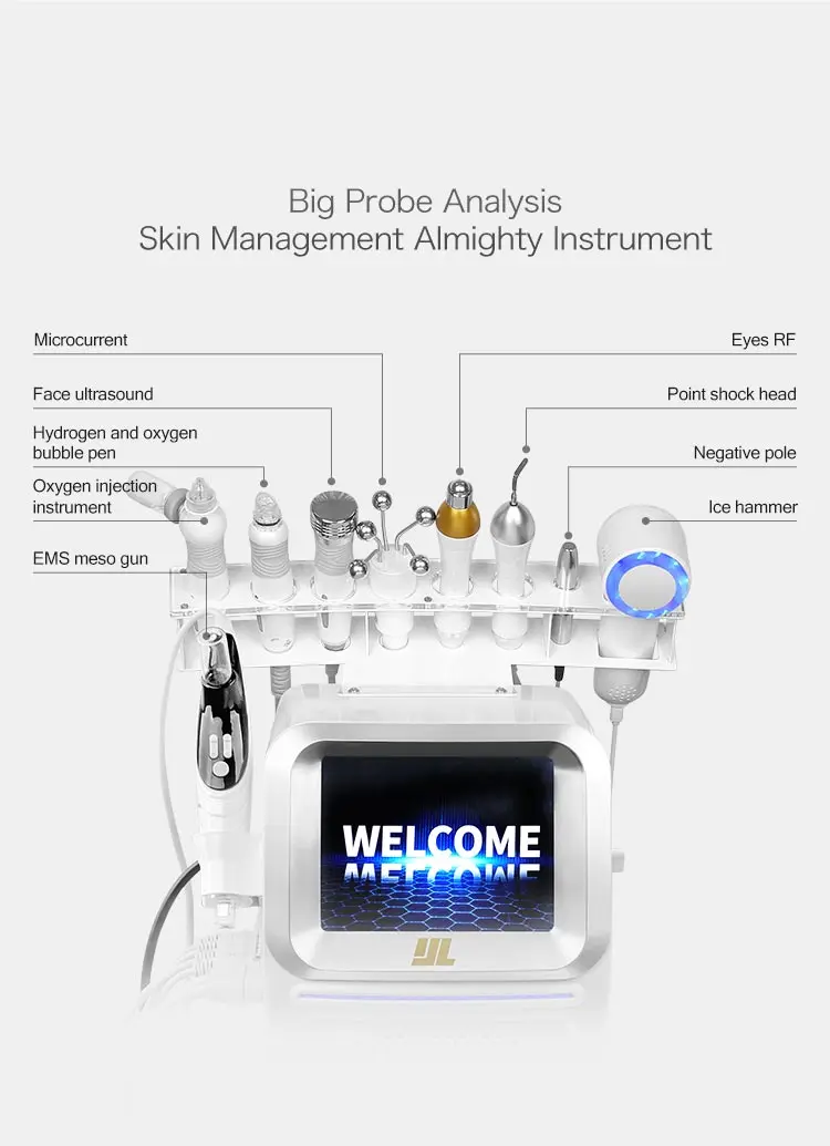 Microdermabrasion machine 8 in 1 Hydro skin facial beauty oxygen facial cleaning skin care oxygen water machine