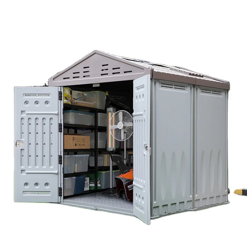 New Prefabricated Garden Storage Shed Outdoor Plastic Shed Large Warehouse Garage House