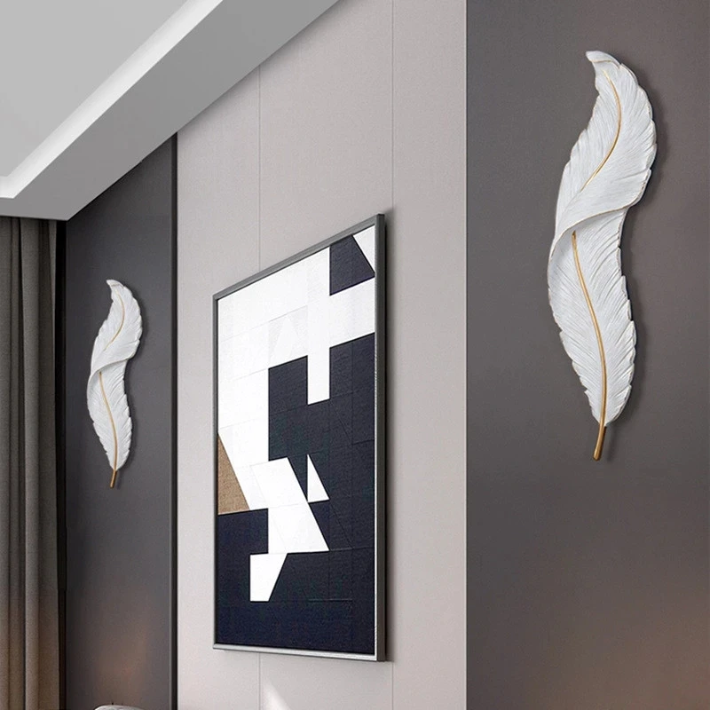 Modern And Minimalist Living Room Wall Bedroom Bedside  Decoration Light  Luxury Creative Entrance Wall Feather Wall Lamp