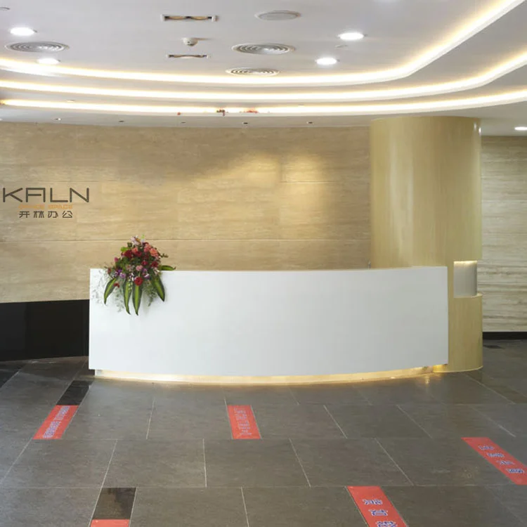 Оптовая продажа Современная облицовочная стойка регистрации из цельной древесины роскошная устойчивая Экологически