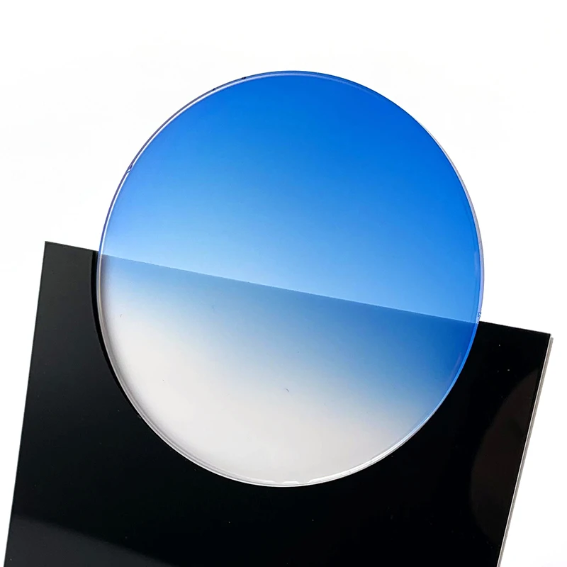 Hot selling MR-8 1.60 60% gradient blue color sunglasses lenses eyeglasses lenses