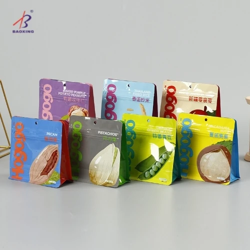 Spot eight-side sealing bags dried fruits nuts fried rice  snacks candy  melon seed packaging  ziplock bags snack food pack