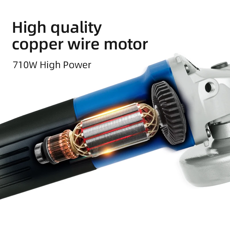 Dong Cheng Professional Power Tools High Quality Electric 220v 720W 100mm Corded Mini Angle Grinder