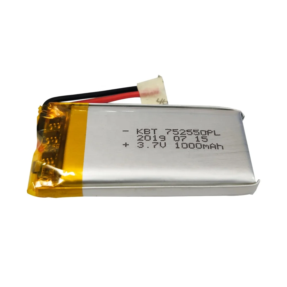 1000mAh 752550 литий-ионный