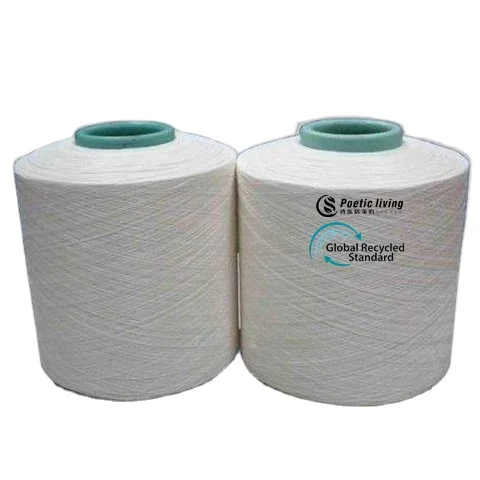 recycled stretch high quality semi dull dope dyed DTY regenerated polyester yarn