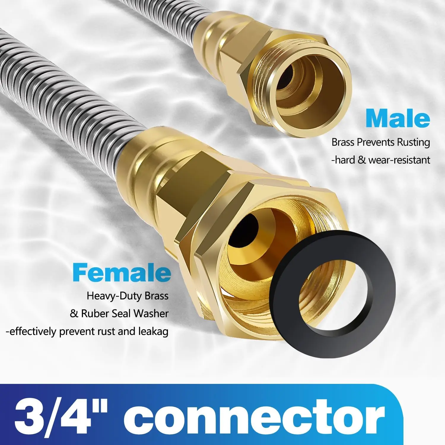 2024 New Customizstion  Professional Leader Hose For Hose Reel  304 Stainless Steel Short Garden Hose