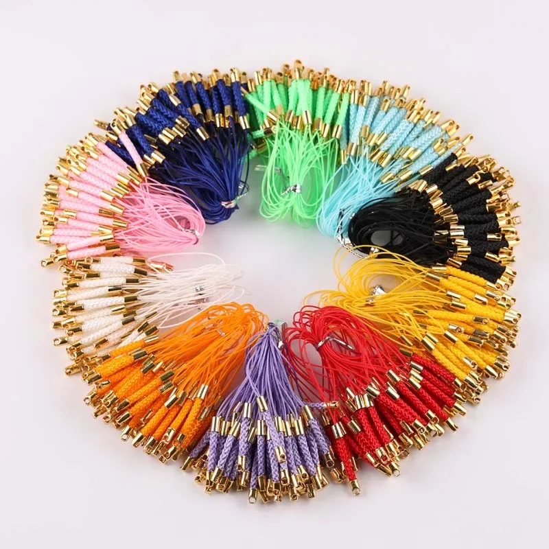 50pcs Mobile phone rope pendant short rope pendant mobile phone chain key ring hanging ornaments diy accessories