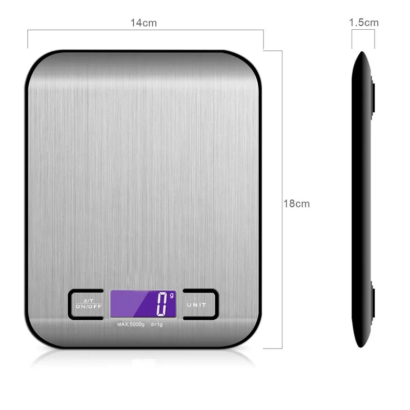 Premium Heavy Duty Waterproof Multifunction Food Digital Kitchen Scale (with battery)