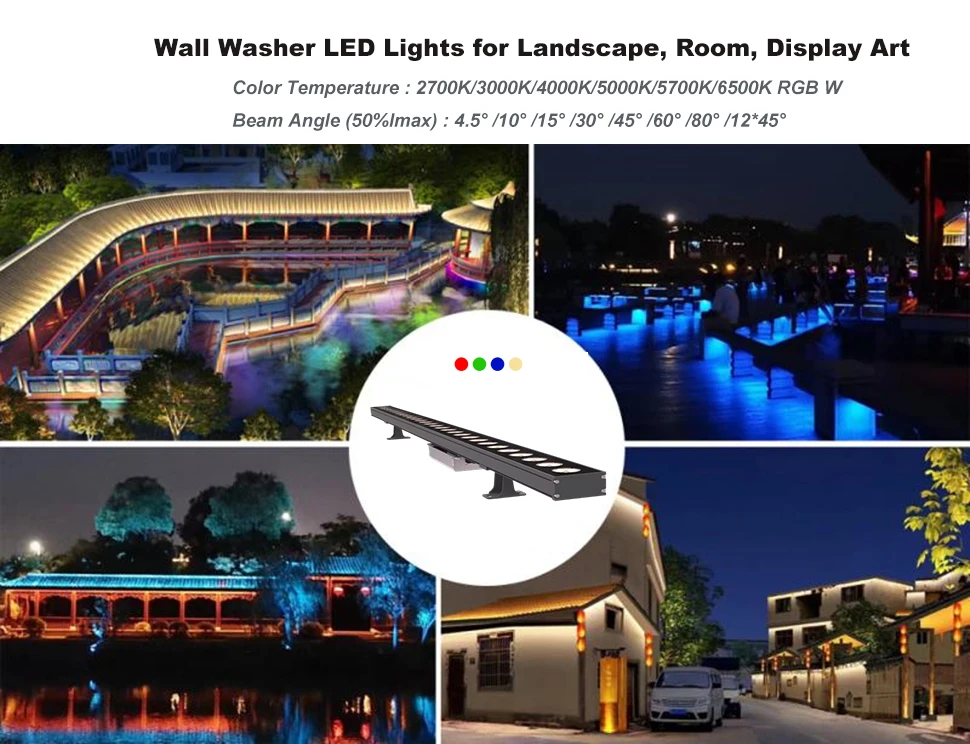 IP66 Slim LED Wall Washer Building Exterior Lights Decoration Outdoor Building Lighting for Hotel