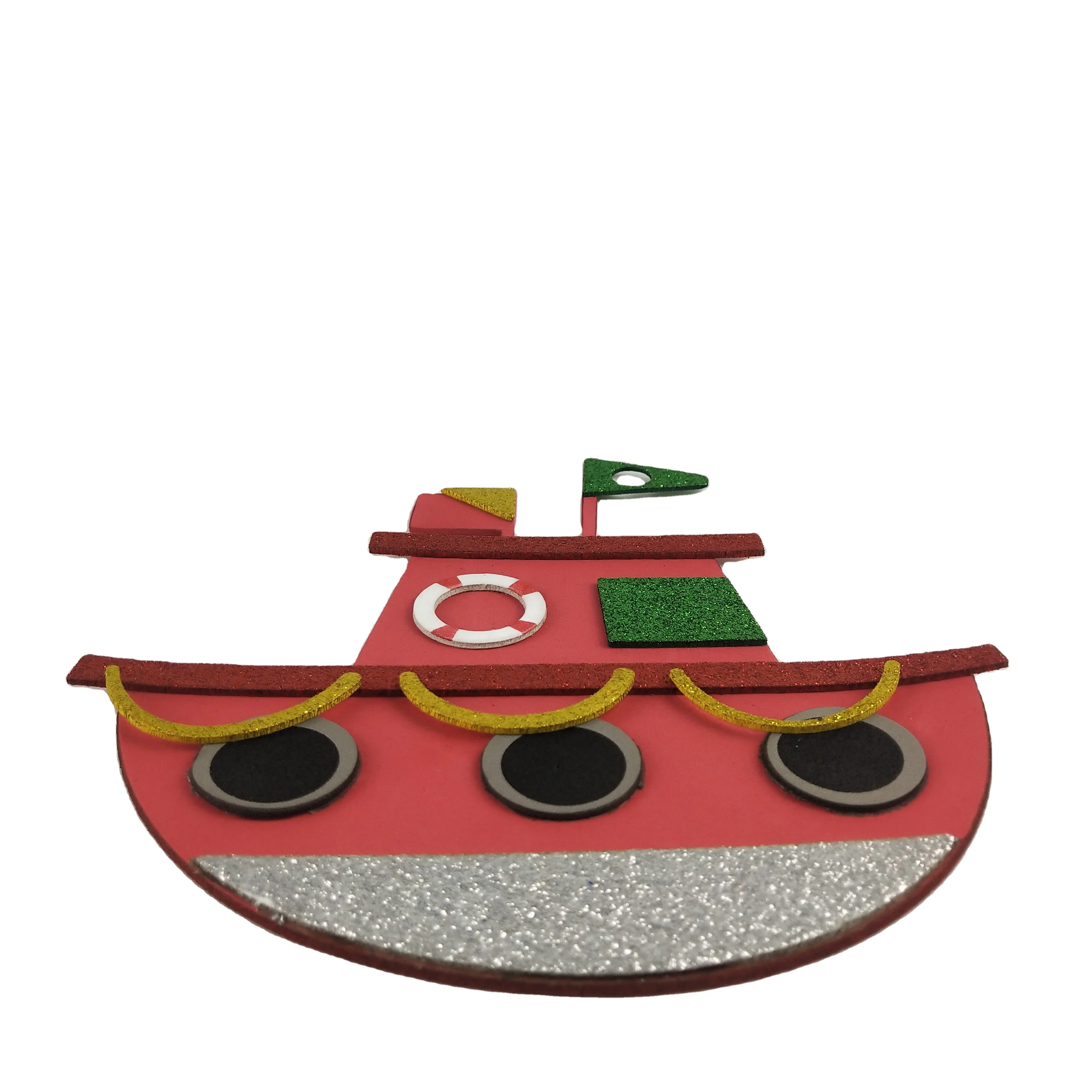 Red boat children EVA foam stickers diy decoration home decor