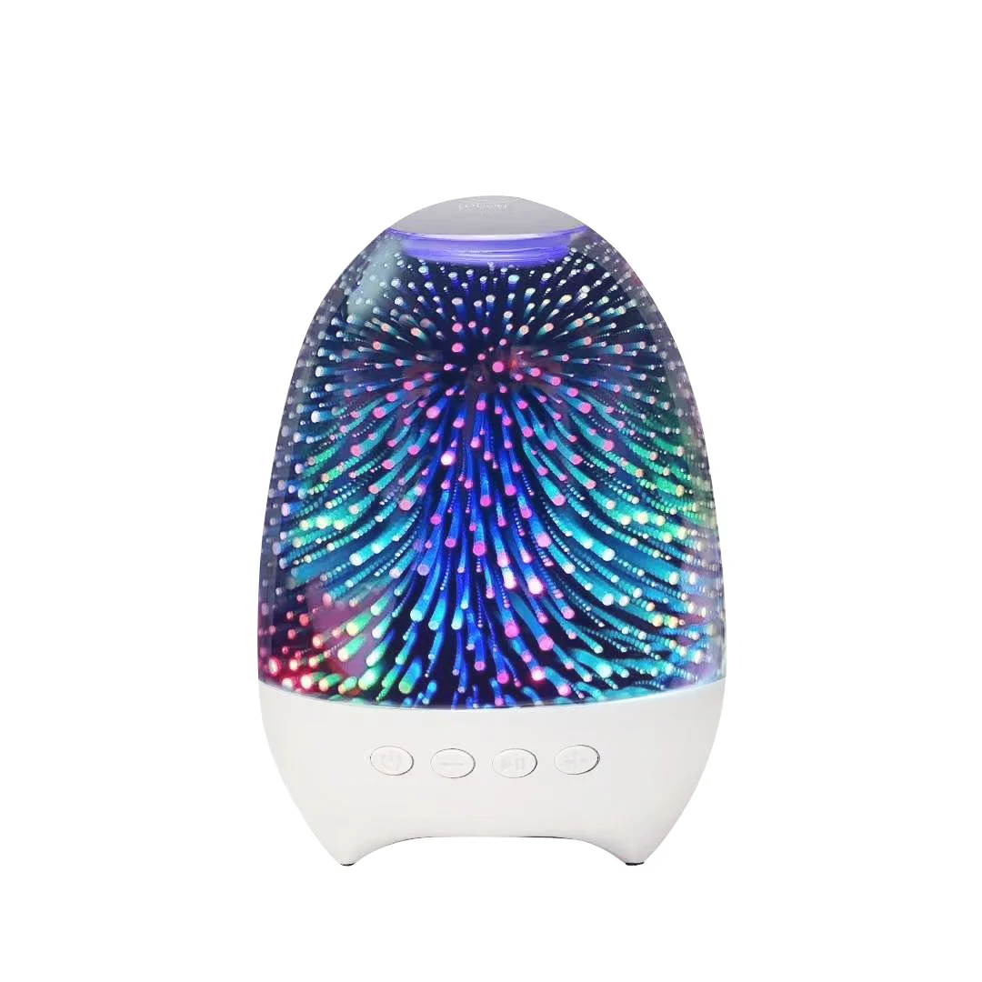 New Arrival Novelty Colorful Firework Meteor Star LED Portable Mobile Mini Speaker Wireless for Christmas New Year Gifts