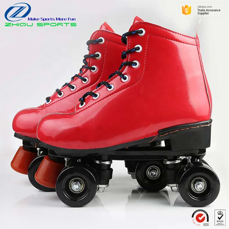 Professional custom rink rental roller skating shoes high rebound PU wheel quad roller skates shoes
