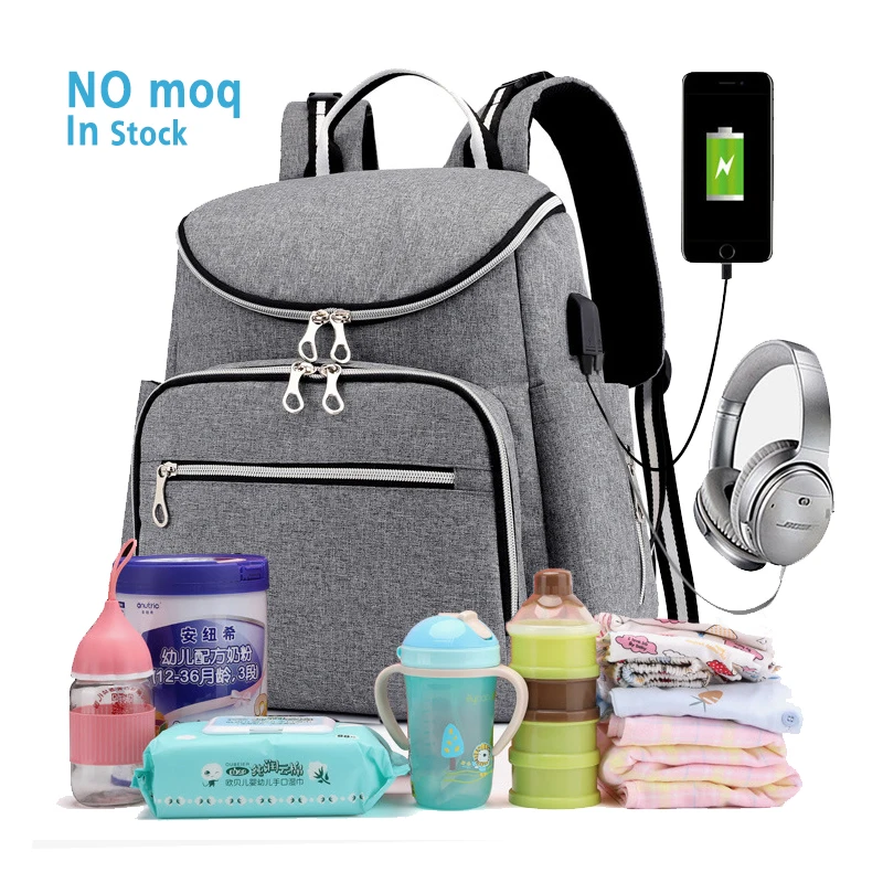 Large oxford unisex gray paalera mochila maternity bag set stroller waterproof USB maternidade baby diaper backpack