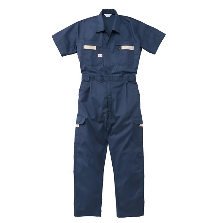 Cheap Price Men Khaki Boiler Suits Heavy Duty Mechanical Engineering Uniform Multi Pockets Short Mechanic Overall uniforms
