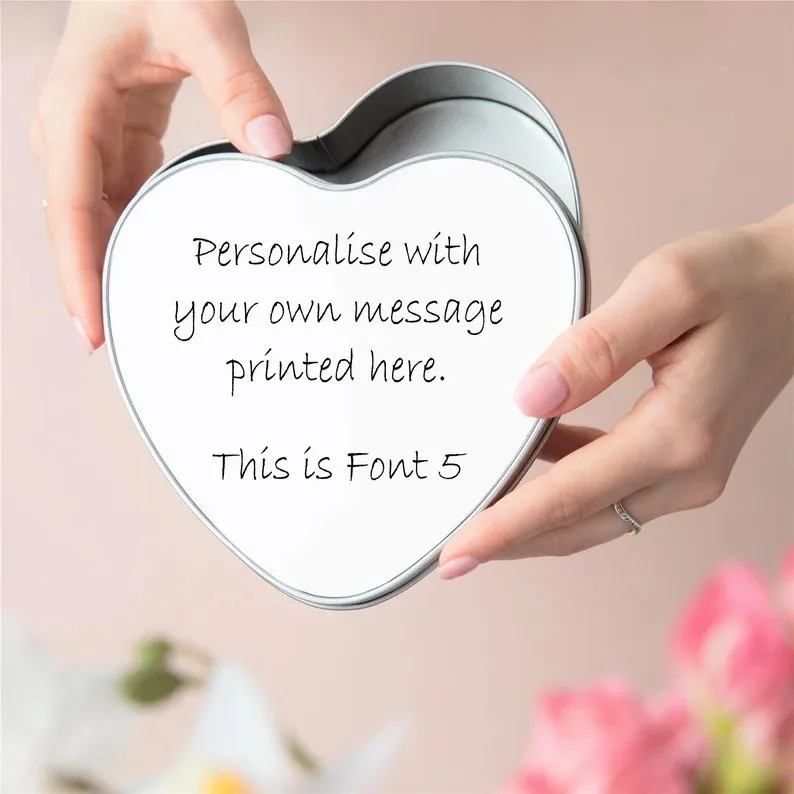 Custom Embossed Chocolate Metal Round Mint Valentine Wedding Gift Box Candy Tin