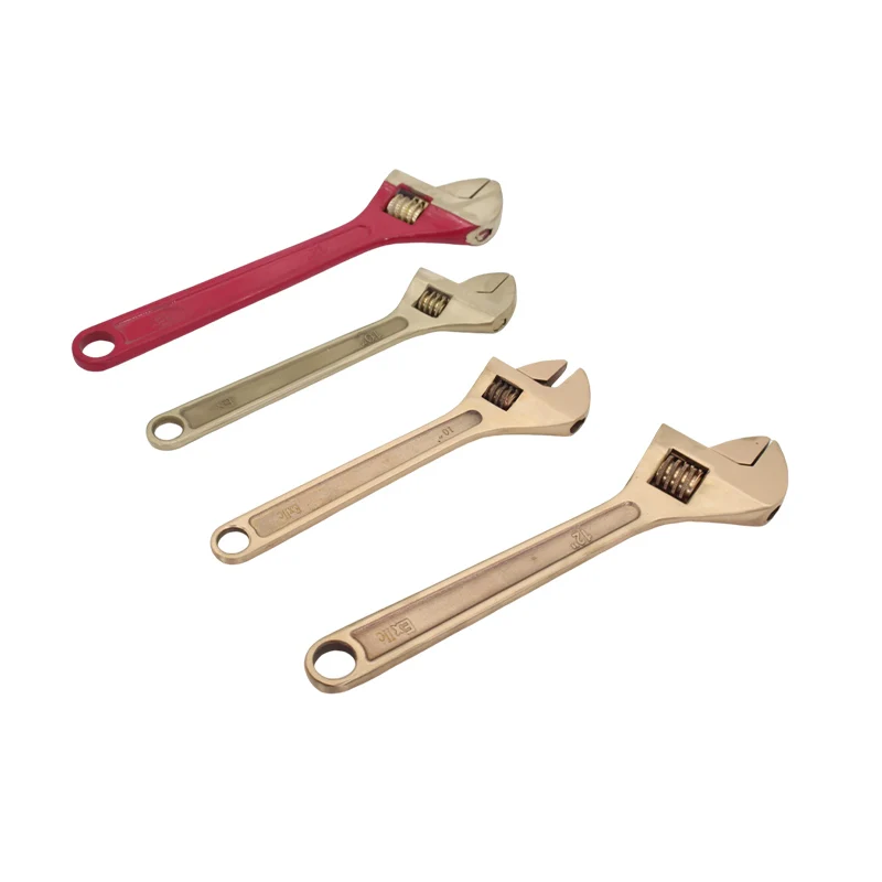Non Sparking Tools Adjustable Wrench Aluminum Bronze Explosion Proof Tools Al-Cu Material Adjustable For Wrench Oil Station
