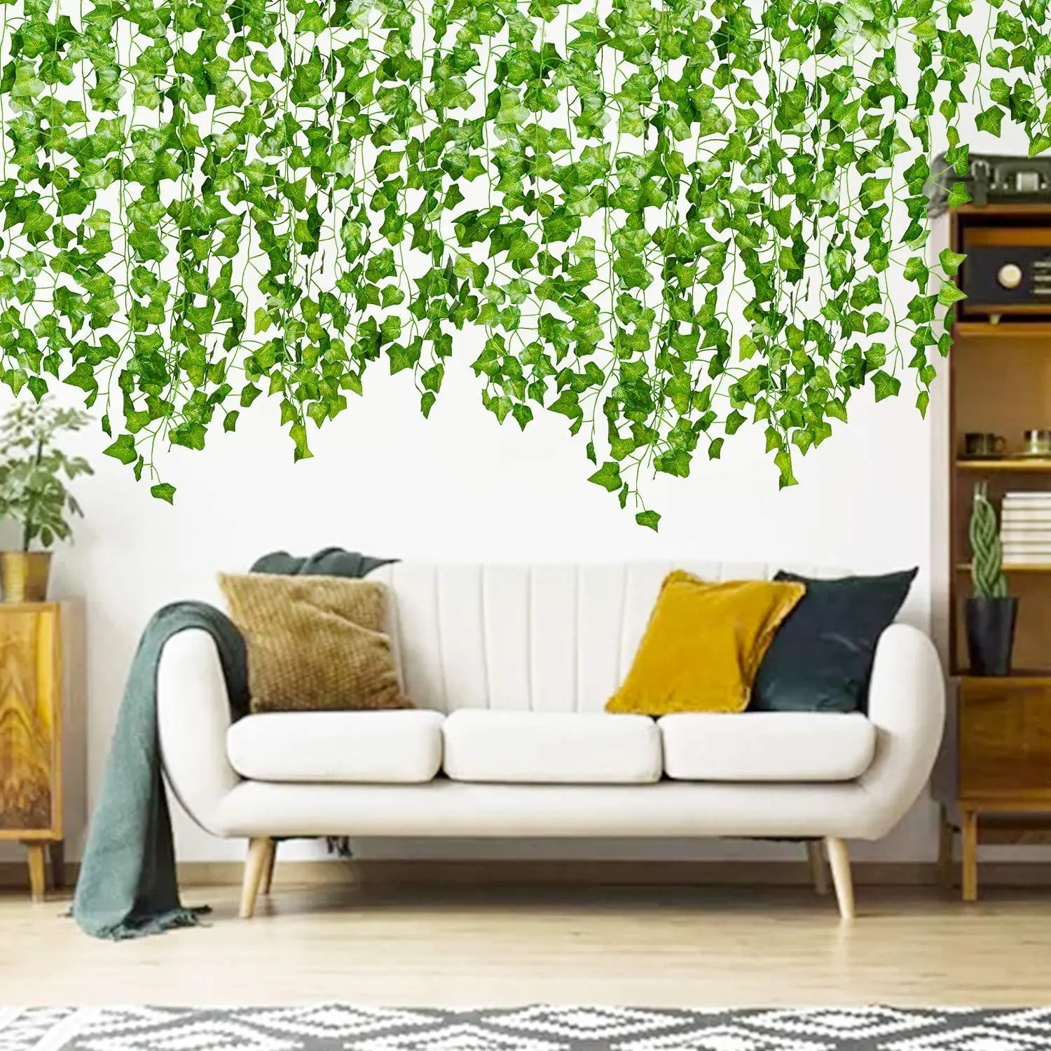 Wholesale Artificial Ivy Leaves Plants Artificial Flower Strings Vine Hanging  Home Kitchen Garden Office Wedding Wall Decor