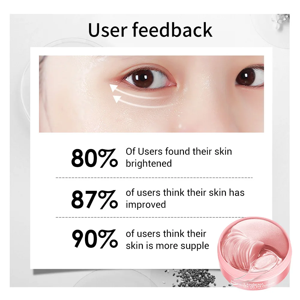 60 Pcs to Remove Eye Dark Circles Ccollagen Corea Hydrogel Mask Lady Not Reusable Rose Patches