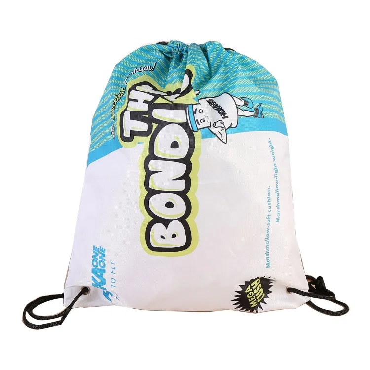 2019 Hot Sale Waterproof Gym Large String Drawstring Bag 210D Polyester Sport Backpack