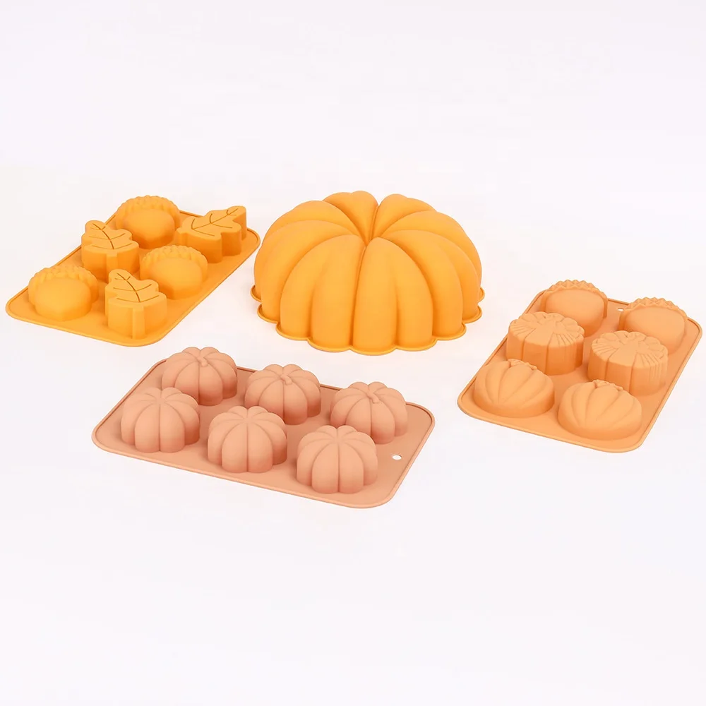 how selling 2024 new arrival pumpkin style silicone cake mold leaves candy baking mold non stick soap mold cake tools