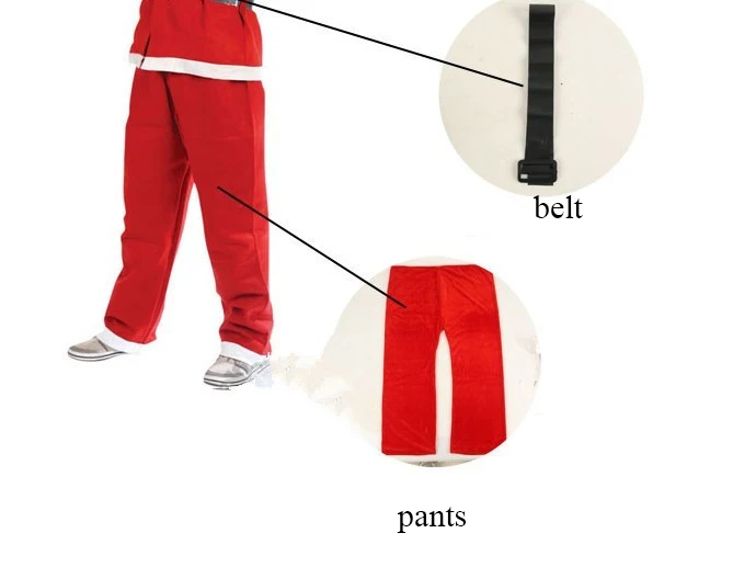 
5 sets of Santa Claus costumes non-woven items Santa Claus costume 